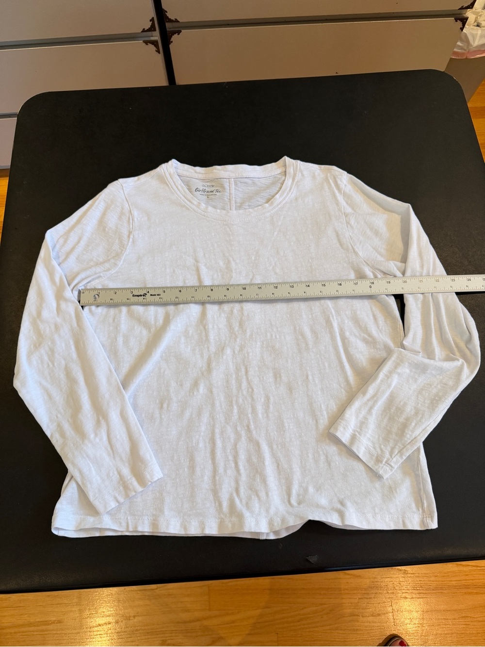 J. Crew Kids White Long-Sleeve Crewneck Tee
